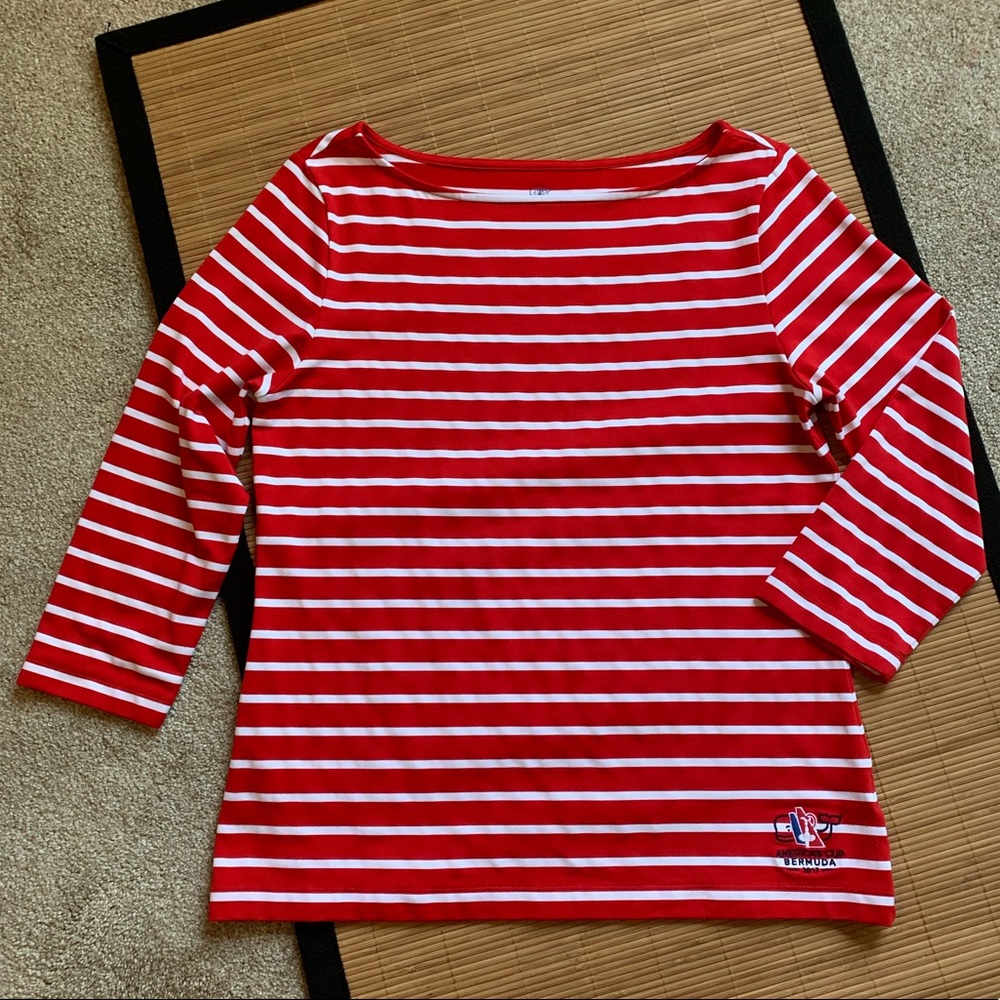 Vineyard Vines Striped 3/4 Sleeve Top Bermuda 2017